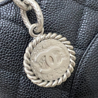 Chanel Vintage Medallion Tote in Black Caviar and SHW