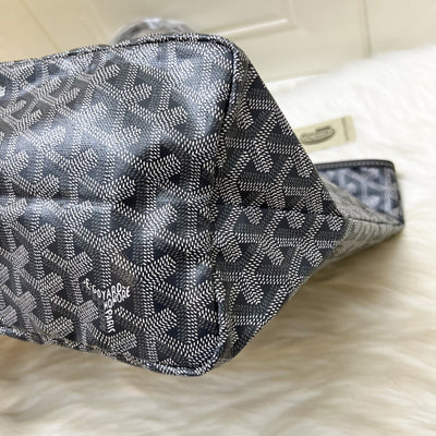 [Brand New] Goyard St Louis PM Tote in Grey Goyardine Canvas