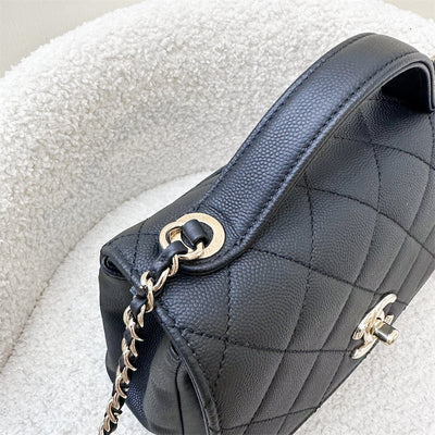 Chanel Small Business Affinity Flap in Black Caviar and LGHW