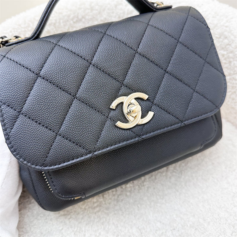 Chanel Small Business Affinity Flap in Black Caviar and LGHW