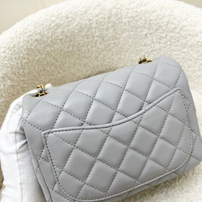 Chanel Pearl Crush Mini Square Flap in 21B Grey Lambskin AGHW