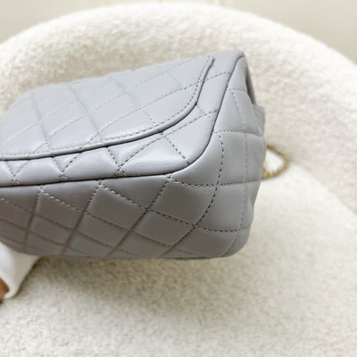 Chanel Pearl Crush Mini Square Flap in 21B Grey Lambskin AGHW