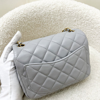 Chanel Pearl Crush Mini Square Flap in 21B Grey Lambskin AGHW