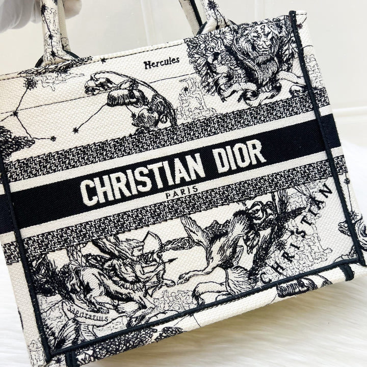 Dior Small Book Tote in Latte and Black Toile de Jouy Zodiac