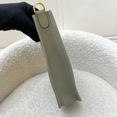 [Local Set - 2024] Hermes Mini Evelyne TPM in Sauge Clemence Leather and GHW