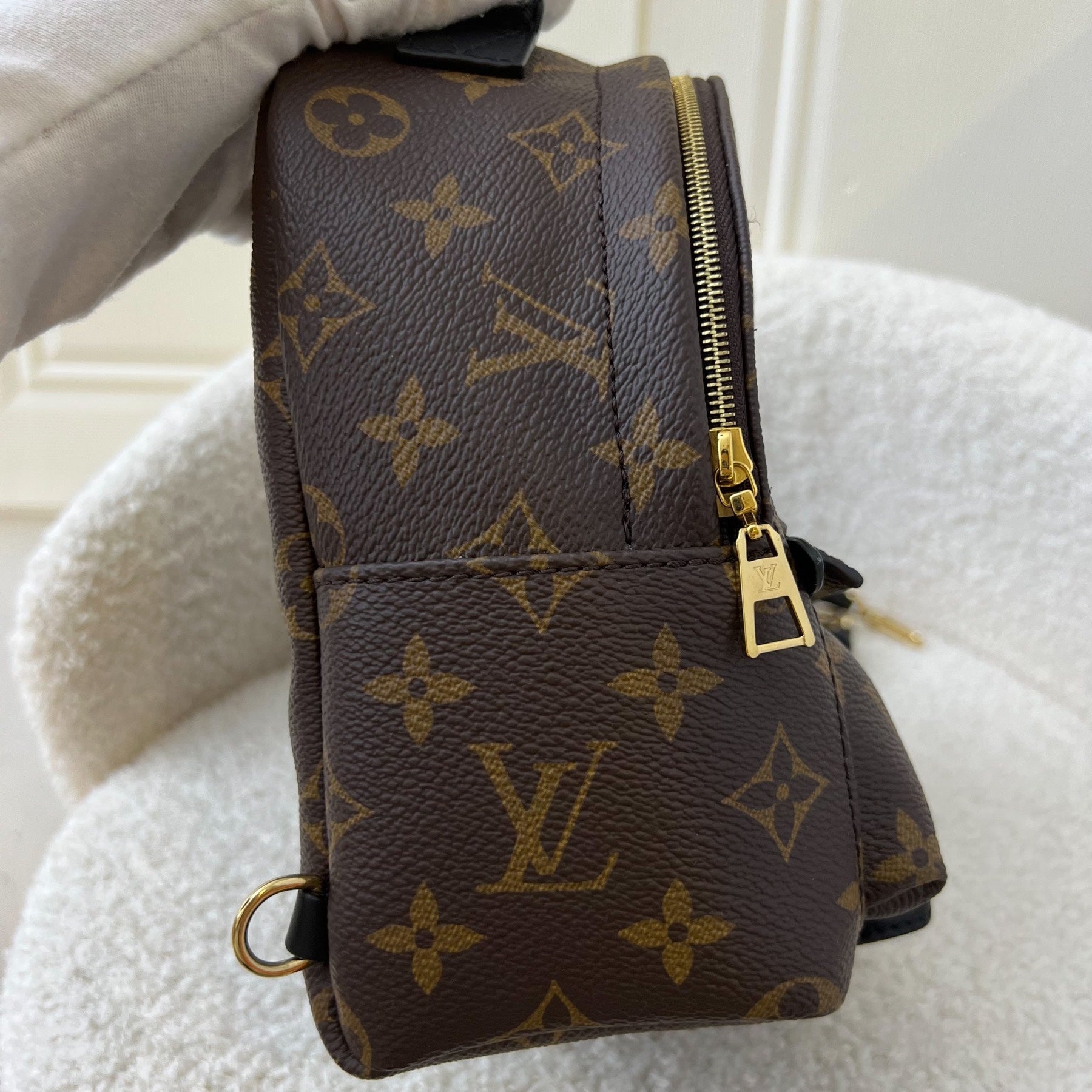 Louis Vuitton Mini Palm Spring Backpack Monogram Canvas GHW (New Versi