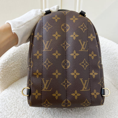 LV Mini Palm Springs Backpack in Monogram Canvas GHW