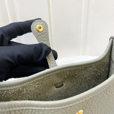 [Local Set - 2024] Hermes Mini Evelyne TPM in Sauge Clemence Leather and GHW