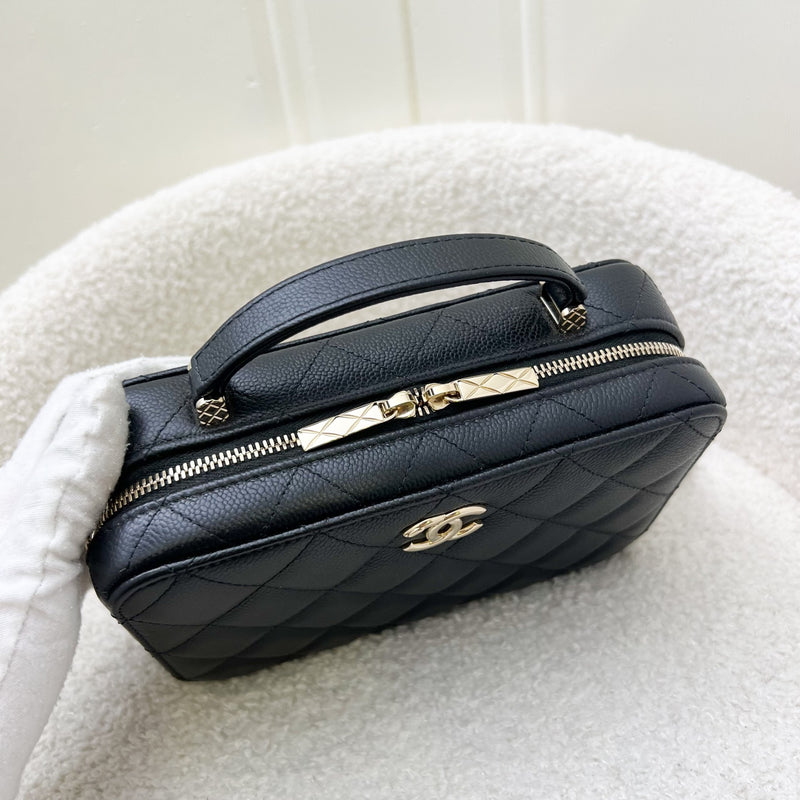 Chanel 22P Suit Your Case Vanity Case in Black Caviar and LGHW