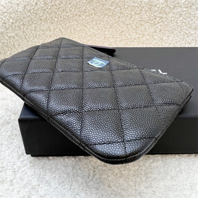 Chanel Mini O-Case / Pouch in Black Caviar and LGHW