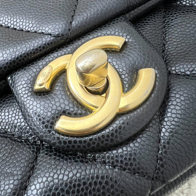 Chanel 22A Twist Your Buttons Small Flap in Black Caviar and AGHW