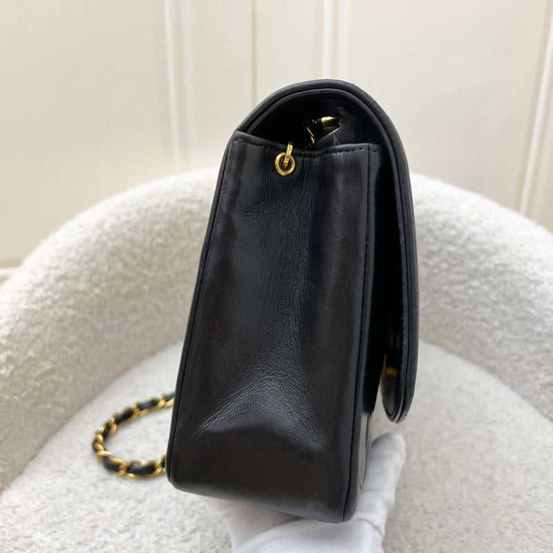 Chanel Medium Vintage Diana Flap in Black Lambskin and 24K GHW
