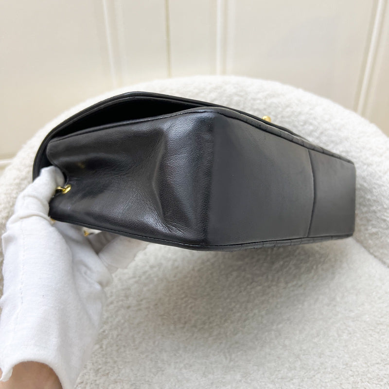 Chanel Medium Vintage Diana Flap in Black Lambskin and 24K GHW