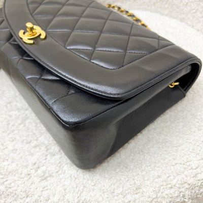 Chanel Medium Vintage Diana Flap in Black Lambskin and 24K GHW
