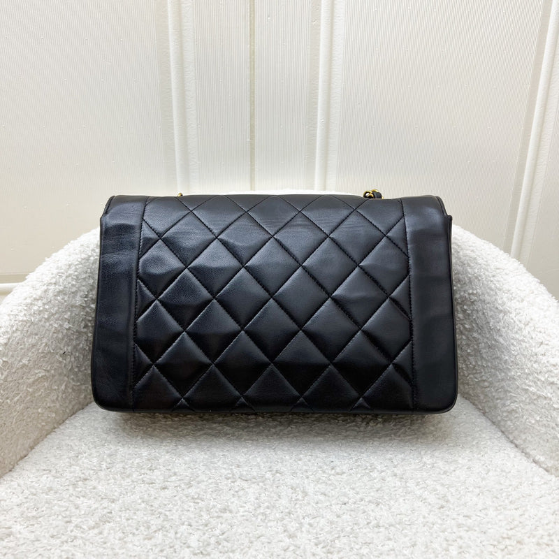 Chanel Medium Vintage Diana Flap in Black Lambskin and 24K GHW