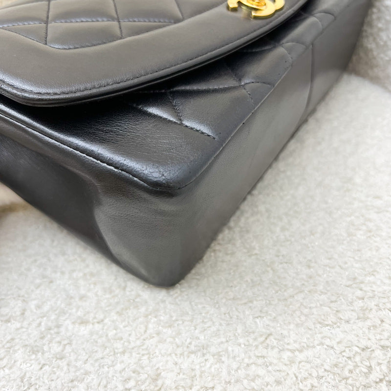 Chanel Medium Vintage Diana Flap in Black Lambskin and 24K GHW