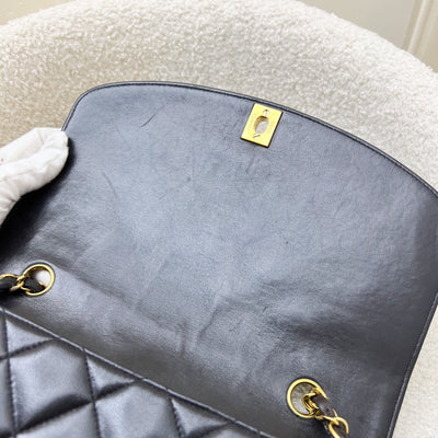 Chanel Medium Vintage Diana Flap in Black Lambskin and 24K GHW