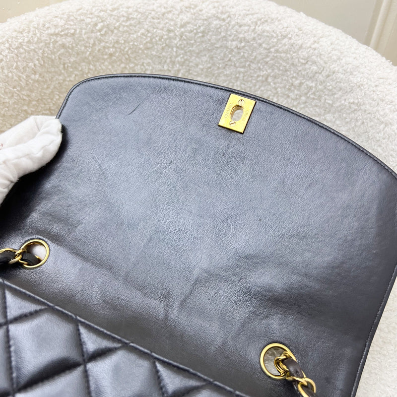 Chanel Medium Vintage Diana Flap in Black Lambskin and 24K GHW
