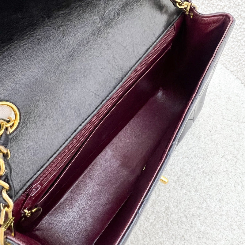 Chanel Medium Vintage Diana Flap in Black Lambskin and 24K GHW