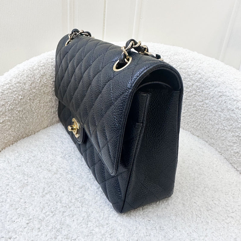 Chanel Medium Classic Flap CF in Black Caviar and GHW