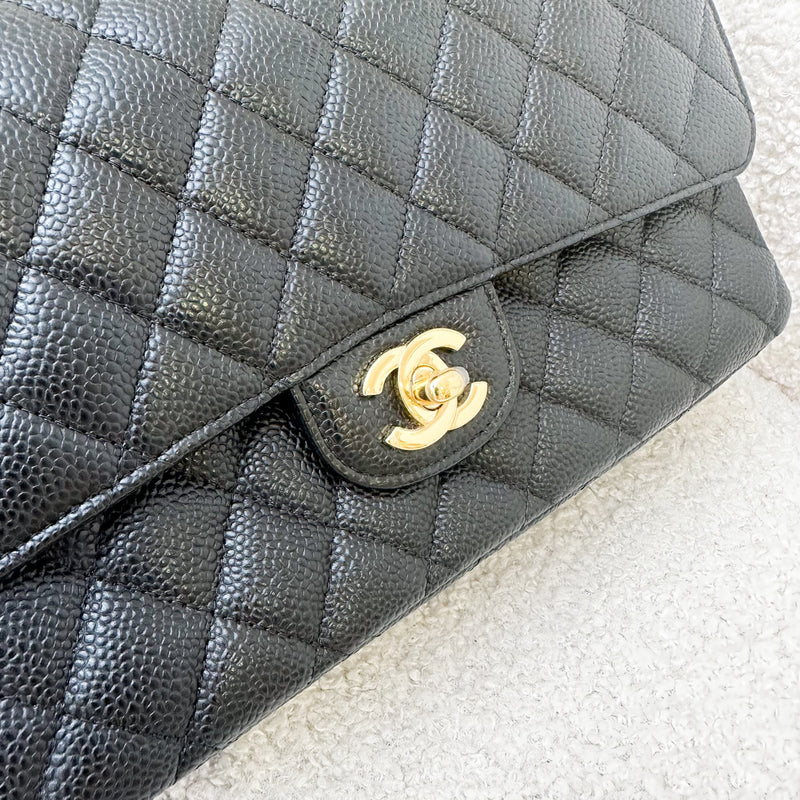 Chanel Medium Classic Flap CF in Black Caviar and GHW