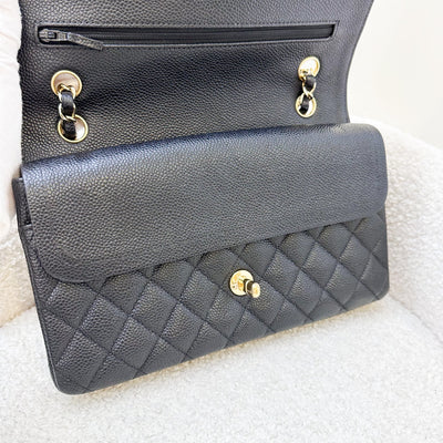 Chanel Medium Classic Flap CF in Black Caviar and GHW