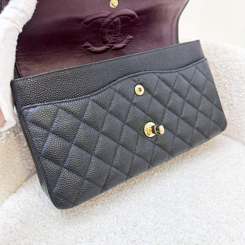 Chanel Medium Classic Flap CF in Black Caviar and GHW