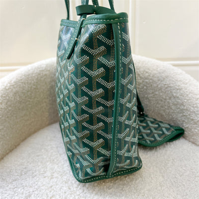 Goyard Anjou Mini Bag in Vert Green Signature Canvas and Leather