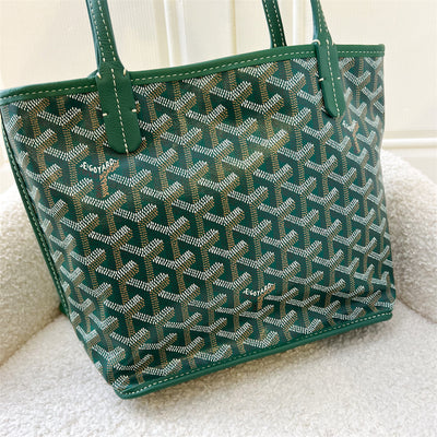 Goyard Anjou Mini Bag in Vert Green Signature Canvas and Leather