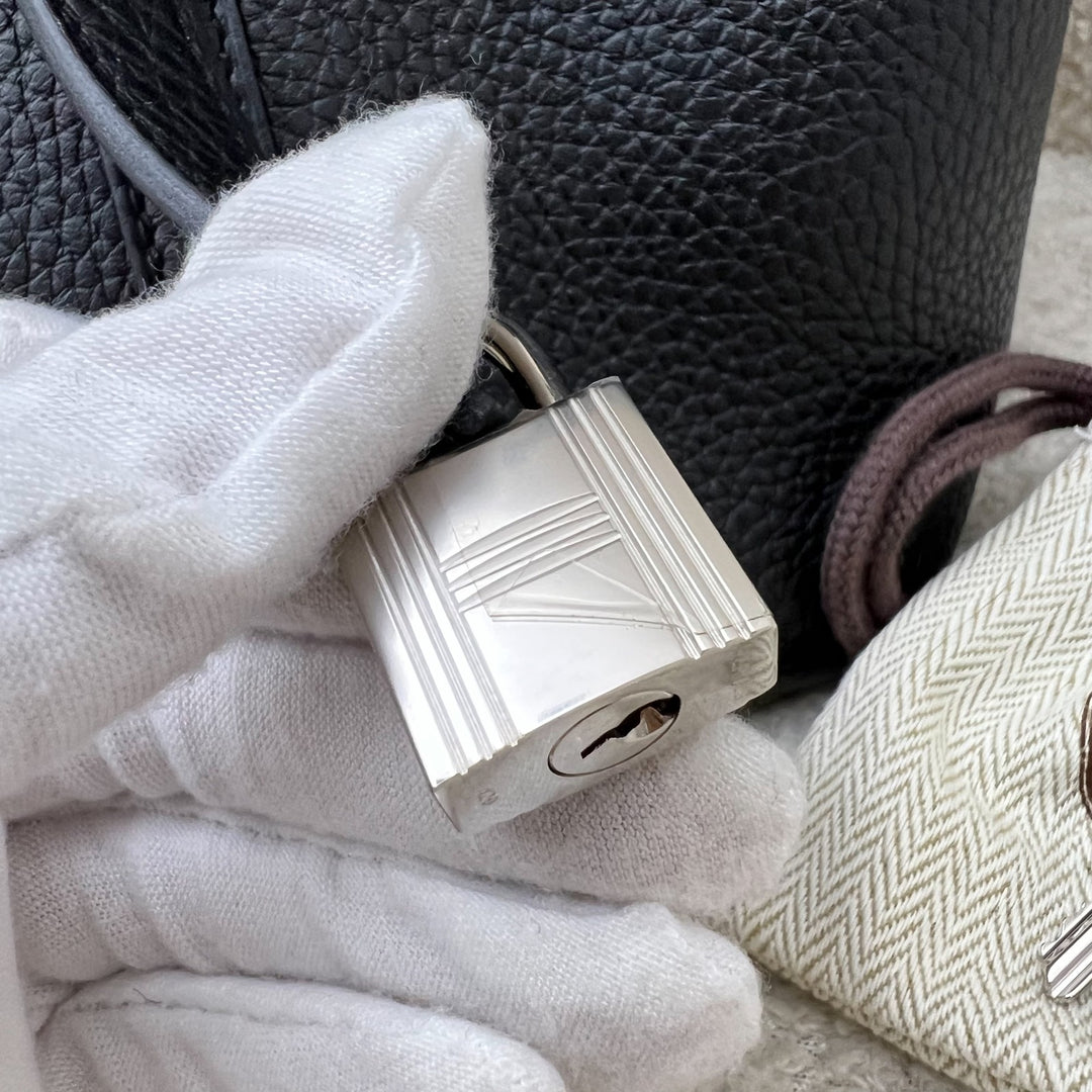 Hermes Picotin 18 in Black Noir Clemence Leather and PHW – Brands