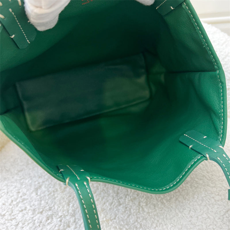 Goyard Anjou Mini Bag in Vert Green Signature Canvas and Leather