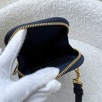 Dior 30 Montaigne Phone Holder in Oblique Canvas and AGHW