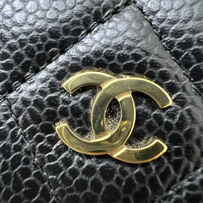 Chanel Classic Wallet on Chain WOC in Black Caviar and GHW (Model: AP0250)