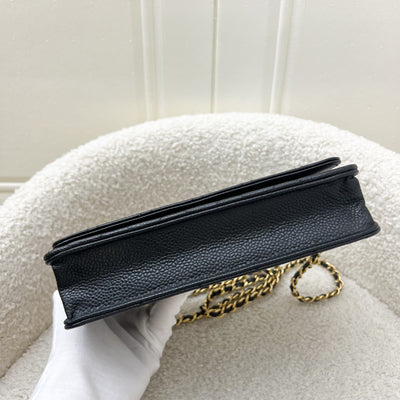 Chanel Classic Wallet on Chain WOC in Black Caviar and GHW (Model: AP0250)