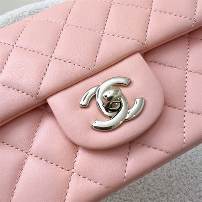 Chanel Classic Mini Rectangle Flap in 22C Peach Pink Lambskin LGHW