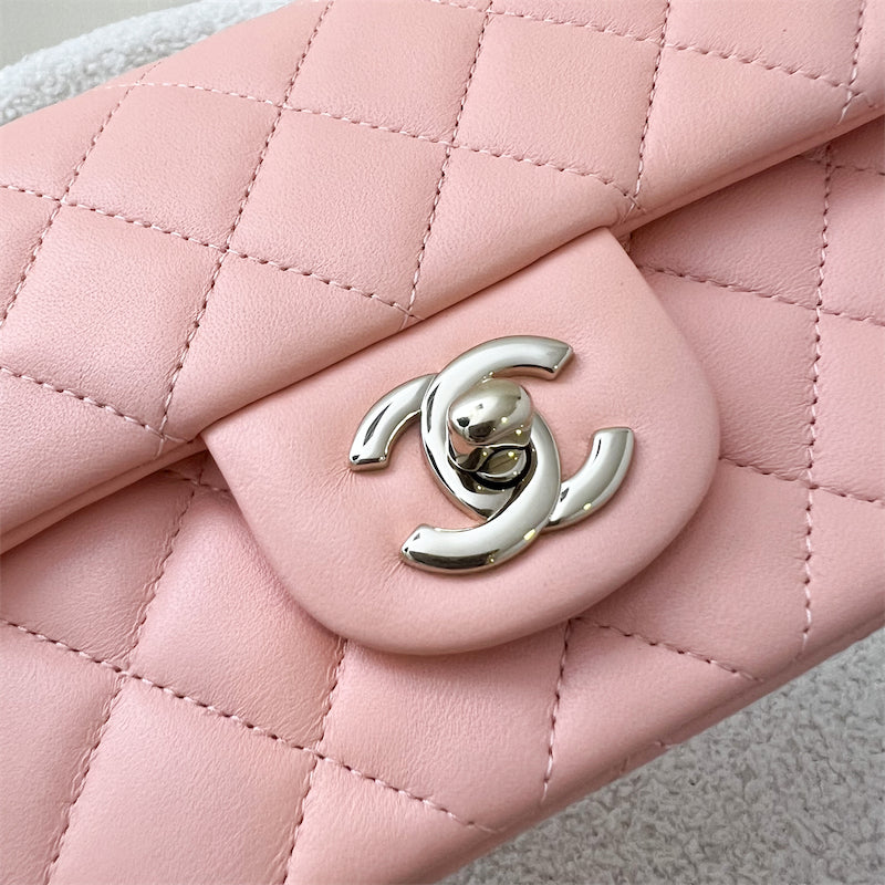 Chanel Classic Mini Rectangle Flap in 22C Peach Pink Lambskin LGHW