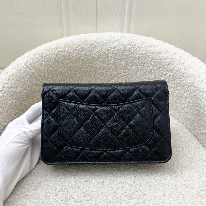 Chanel Classic Wallet on Chain WOC in Black Caviar and GHW (Model: AP0250)