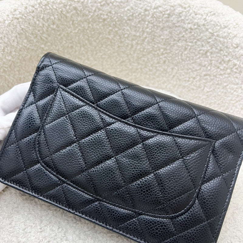 Chanel Classic Wallet on Chain WOC in Black Caviar and GHW (Model: AP0250)