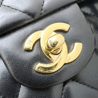 Chanel Medium Classic Flap CF in Black Lambskin and 24K GHW