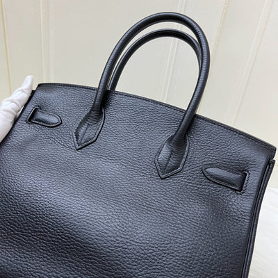 Hermes Birkin 30 in Noir Black Grained Leather and GHW