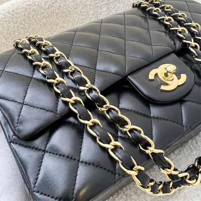 Chanel Medium Classic Flap CF in Black Lambskin and 24K GHW