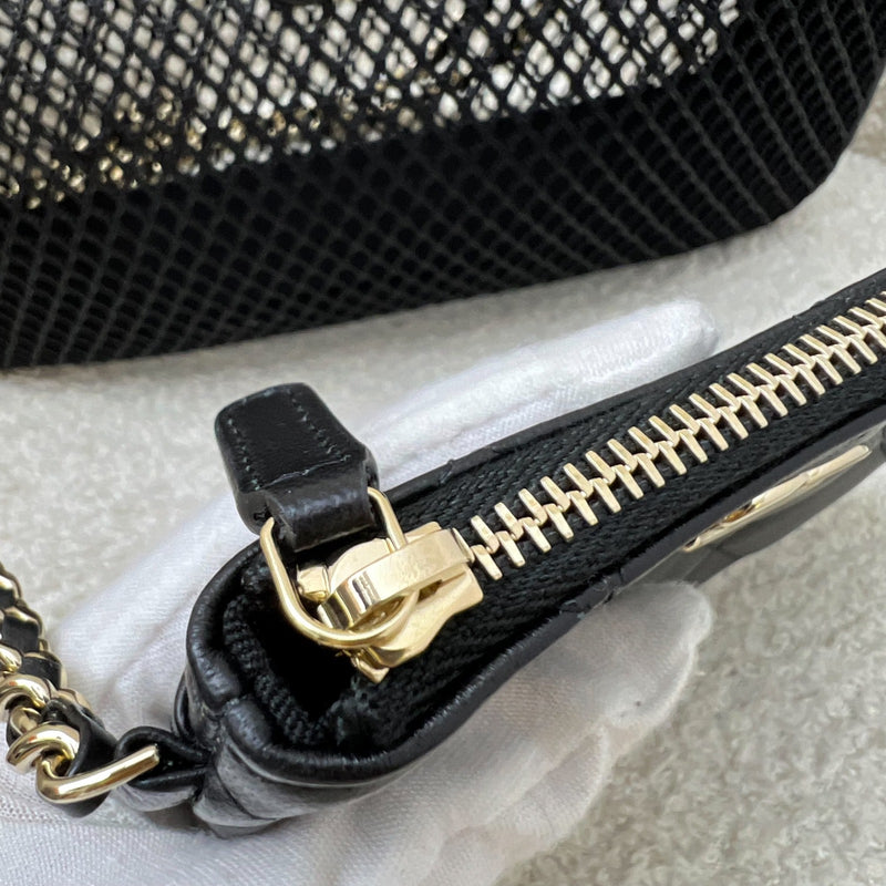 Chanel 25S Clutch on Chain in Black Mesh and LGHW (Model: AP4572)