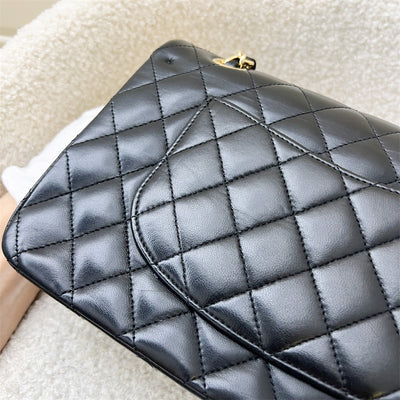 Chanel Medium Classic Flap CF in Black Lambskin and 24K GHW