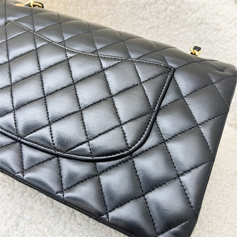 Chanel Medium Classic Flap CF in Black Lambskin and 24K GHW