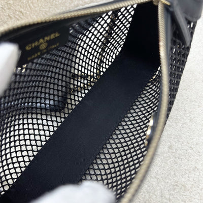 Chanel 25S Clutch on Chain in Black Mesh and LGHW (Model: AP4572)