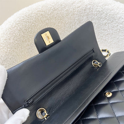 Chanel Medium Classic Flap CF in Black Lambskin and 24K GHW