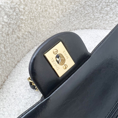 Chanel Medium Classic Flap CF in Black Lambskin and 24K GHW