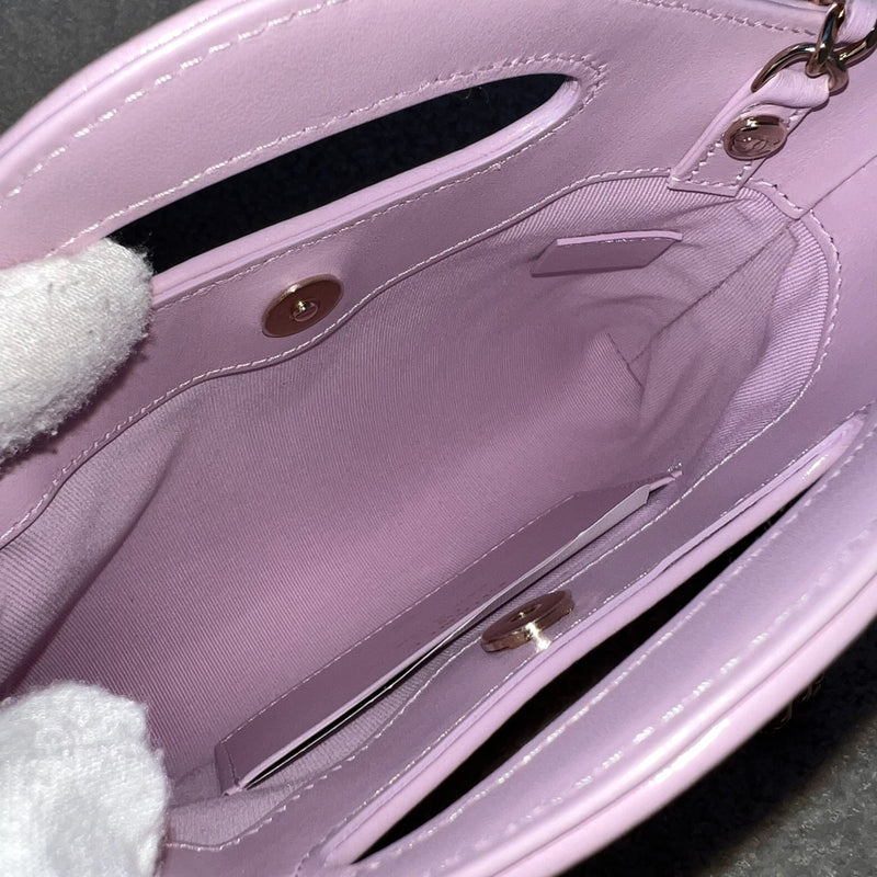 Chanel 31 Nano Shopping Bag in Lilac Shiny Calfskin and LGHW (Model: AP3656)