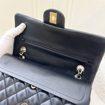 Chanel Medium Classic Flap CF in Black Lambskin and 24K GHW