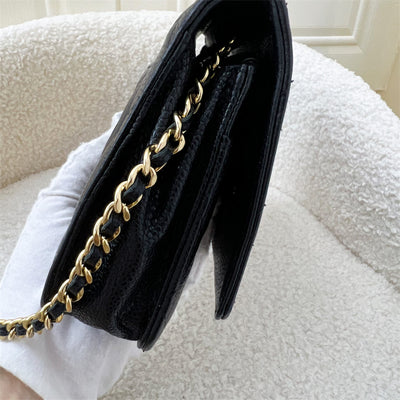 Chanel Classic Wallet on Chain WOC in Black Caviar and GHW